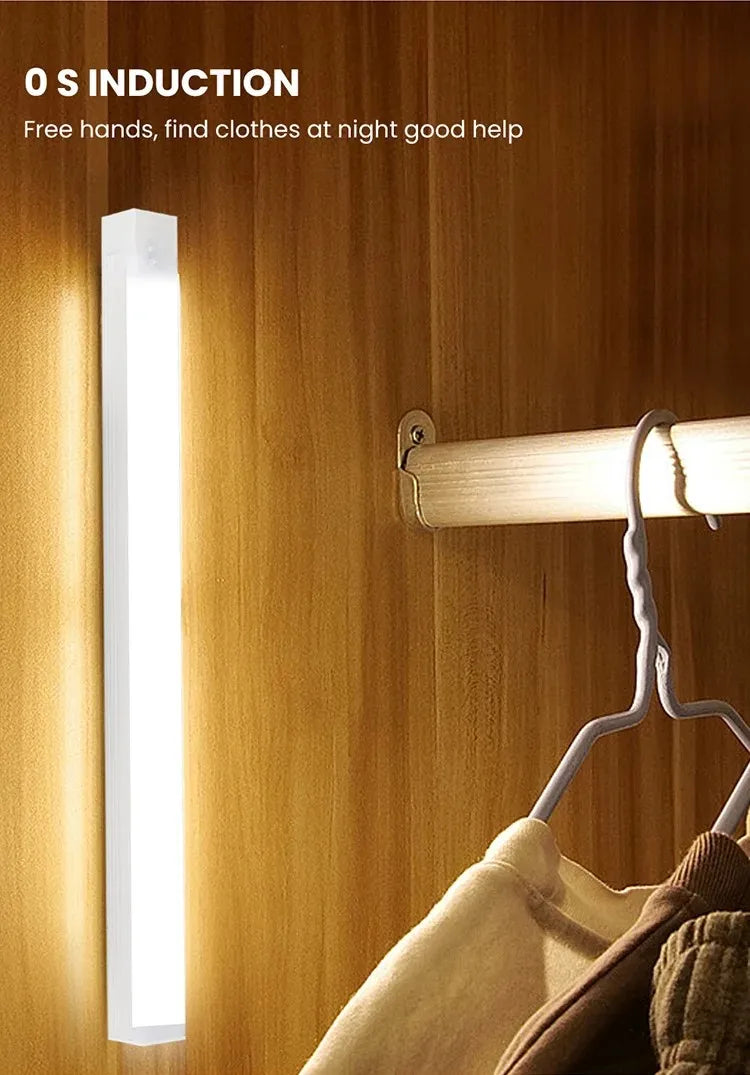 Wireless LED Night Lights Motion Sensor Lights Closet Kitchen Night Lights Bedroom Detector Light Cabinet Staircase Backlit