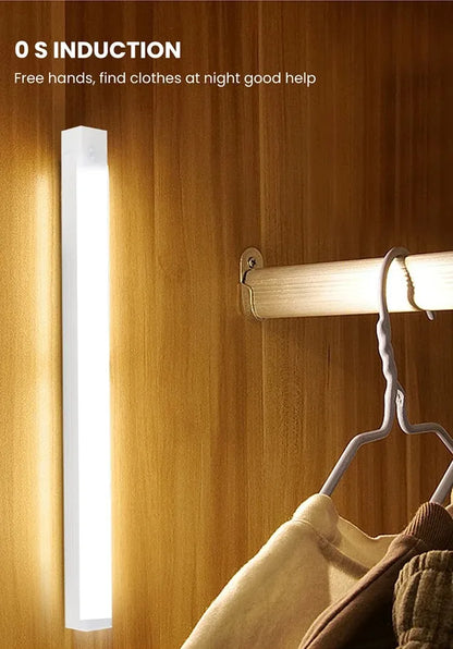 Wireless LED Night Lights Motion Sensor Lights Closet Kitchen Night Lights Bedroom Detector Light Cabinet Staircase Backlit