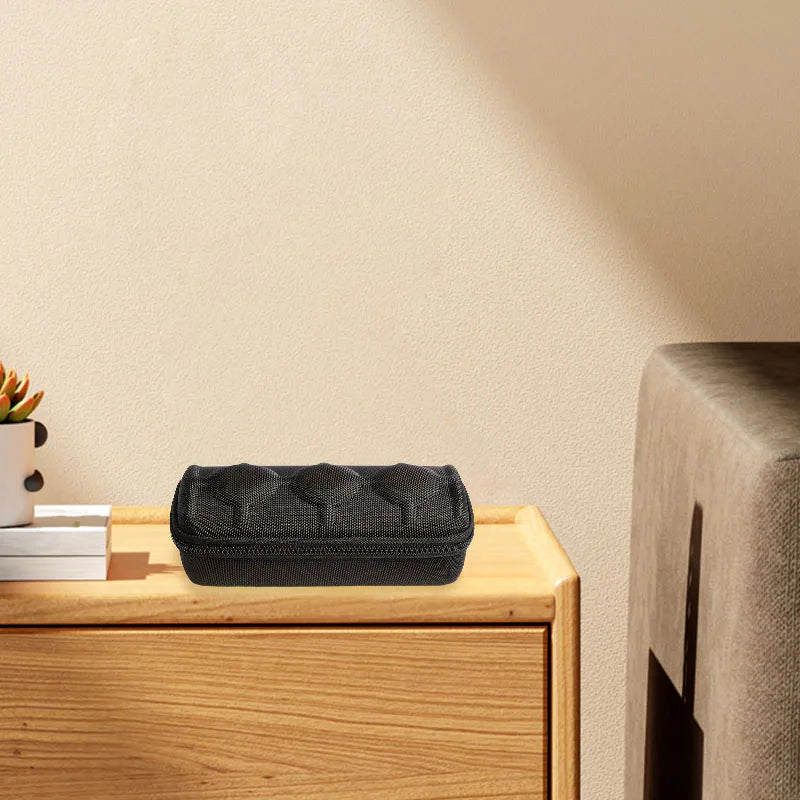 Luxury Travel Watch Case for 3 Watches – Rigid Protective Organizer with Zipper & Velvet Interior