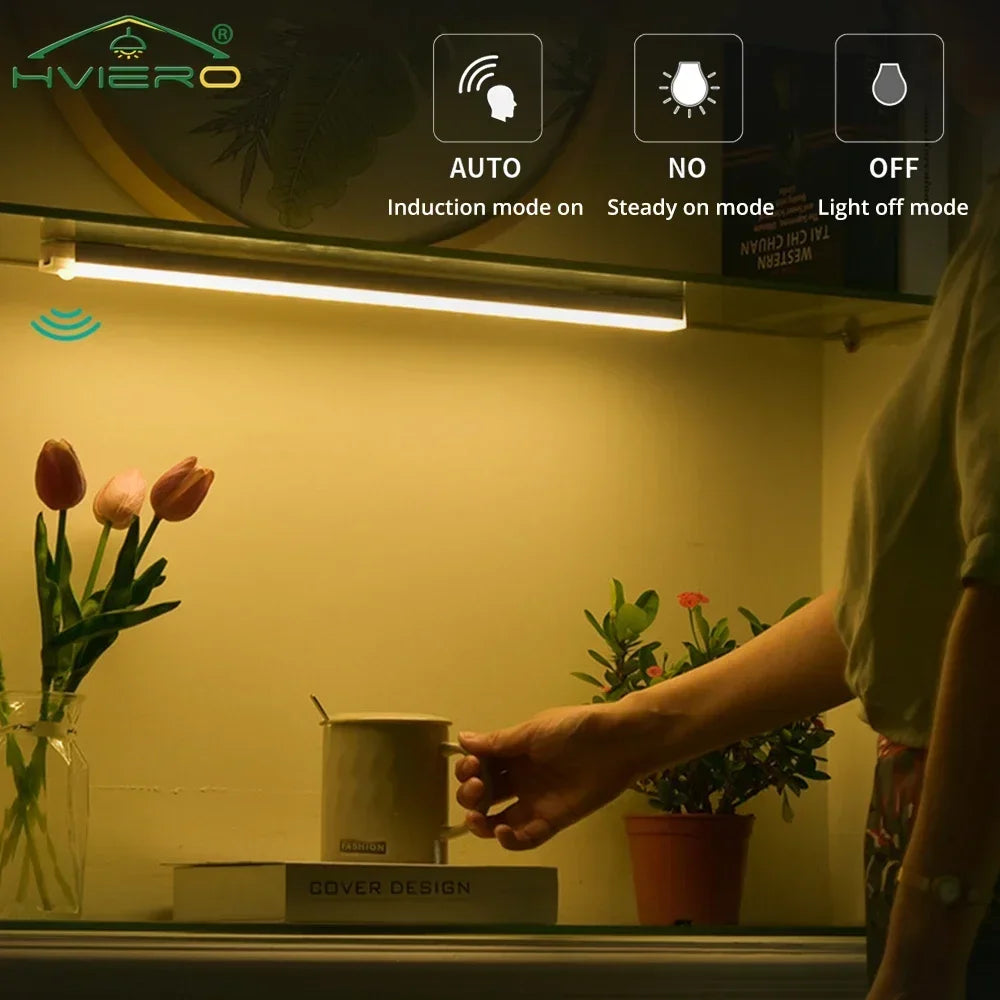 💡 Wireless LED Motion Sensor Night Light — USB Rechargeable Magnetic Lamp