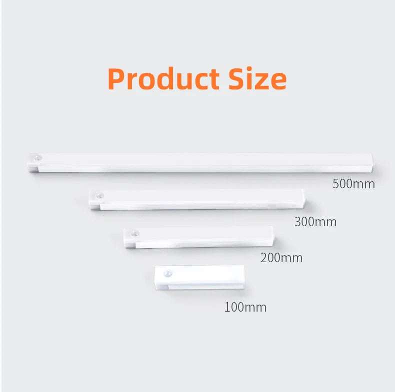 Wireless LED Night Lights Motion Sensor Lights Closet Kitchen Night Lights Bedroom Detector Light Cabinet Staircase Backlit