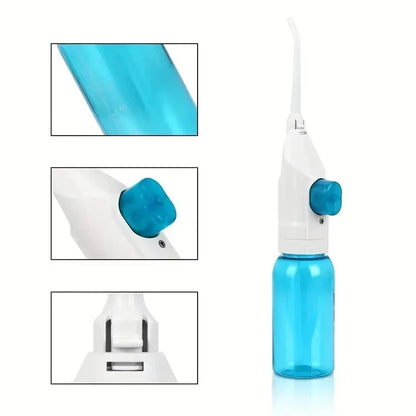 Portable High Pressure Oral Irrigator — Manual Water Dental Flosser for Teeth Cleaning
