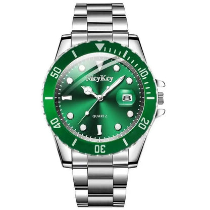 TitanLux™ Men’s Business Quartz Watch – Luxury Large Dial Calendar Watch
