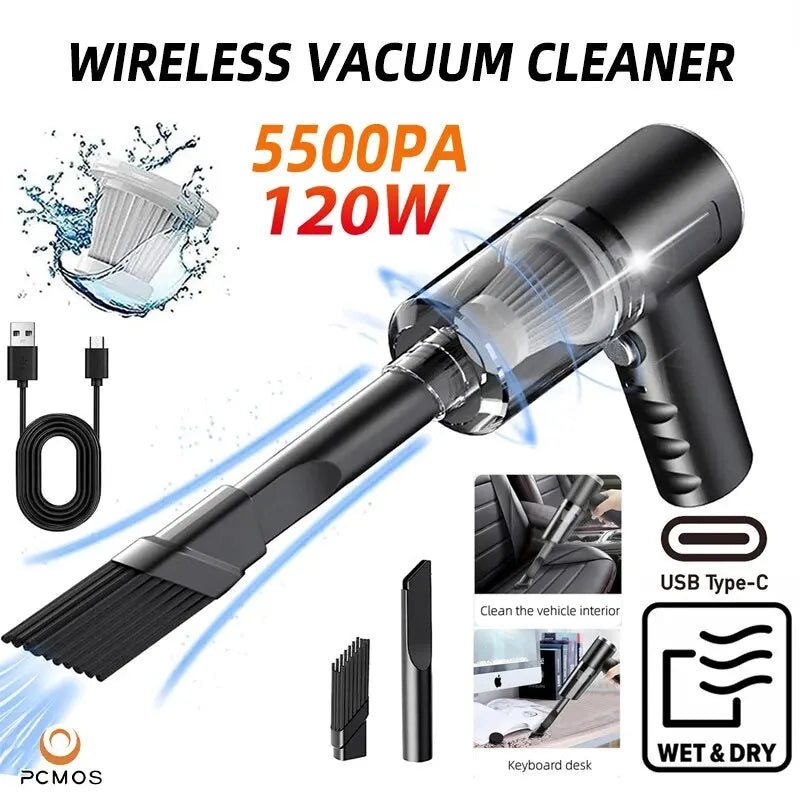 High-Power Cordless Vacuum for Home & Car Cleaning