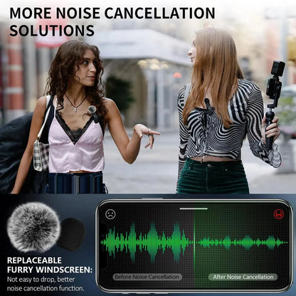 ClearWave™ Wireless Lavalier Microphone – Mini Clip-On Mic for iPhone, Android & Laptop (Plug & Play)