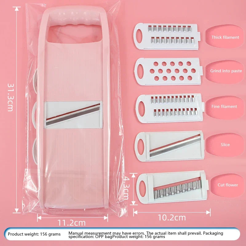 5-in-1 Vegetable Chopper – Multi-Functional Onion Chopper, Mandoline Slicer & Veggie Dicer