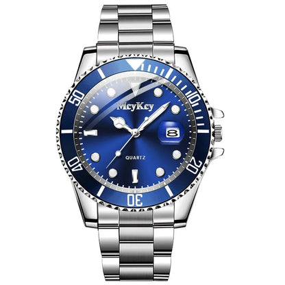 TitanLux™ Men’s Business Quartz Watch – Luxury Large Dial Calendar Watch