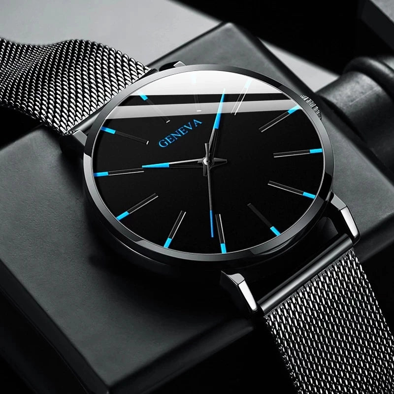 Henry Ultra-Thin Mesh Quartz Watch – Minimalist Business Watch for Men