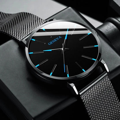 Henry Ultra-Thin Mesh Quartz Watch – Minimalist Business Watch for Men