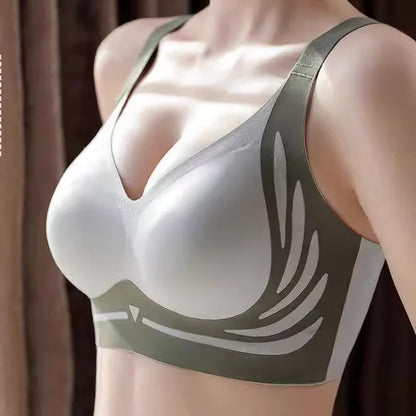 Plus Size Super Gather Push-Up Bra – Seamless Soft Support Full Cup Comfort Bra (Wire-Free)