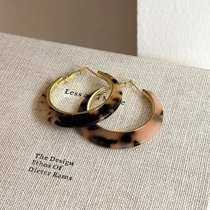 AquaTouch™ Leopard Print Big Hoop Earrings