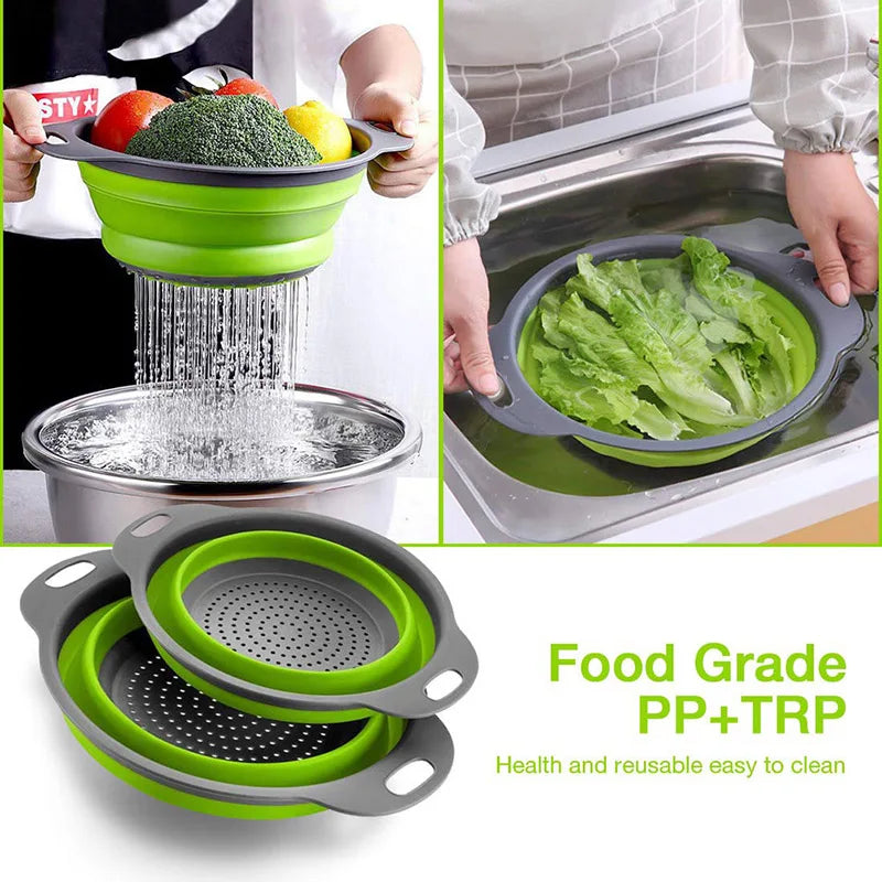FoldiWash™ Silicone Collapsible Produce Basket
