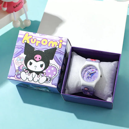KawaiiTime™ Cinnamoroll & Kuromi Quartz Watch — Adorable Anime Gift for Girls