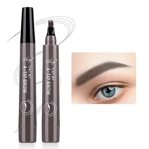 4-Tip Waterproof Eyebrow Pencil – Long-Lasting, Smudge-Proof & Natural Hair Stroke Effect
