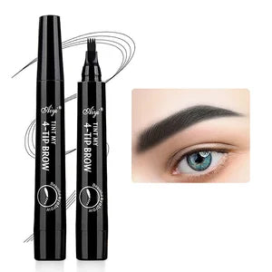 4-Tip Waterproof Eyebrow Pencil – Long-Lasting, Smudge-Proof & Natural Hair Stroke Effect