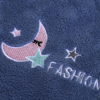 Embroidered Coral Fleece Hair Drying Cap – Quick Dry Absorbent Shower Towel for Women