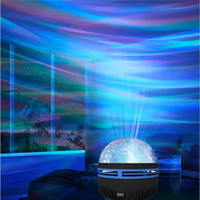 *LED Starry Galaxy Ocean Wave Projector - RGB Smart Remote Control Lamp for Home Decor