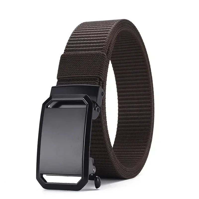 Jack Automatic Buckle Canvas Belt – Tactical Outdoor Workwear Belt for Men
