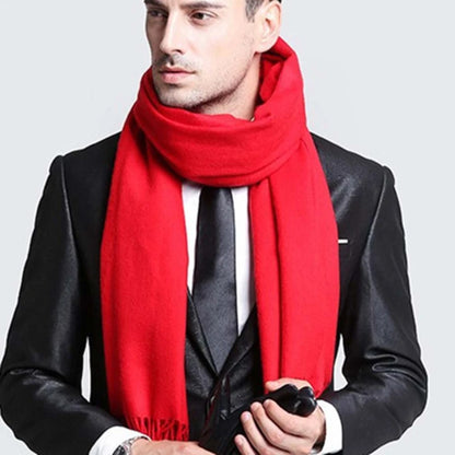 Luxury Cashmere Winter Scarf – Soft Warm Long Tassel Shawl for Women & Men
