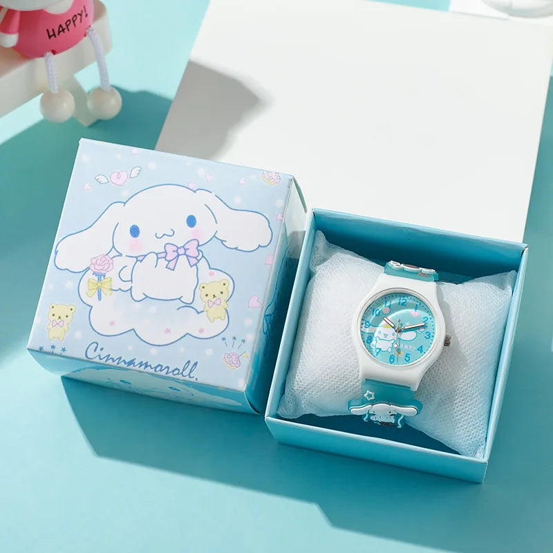 KawaiiTime™ Cinnamoroll & Kuromi Quartz Watch — Adorable Anime Gift for Girls