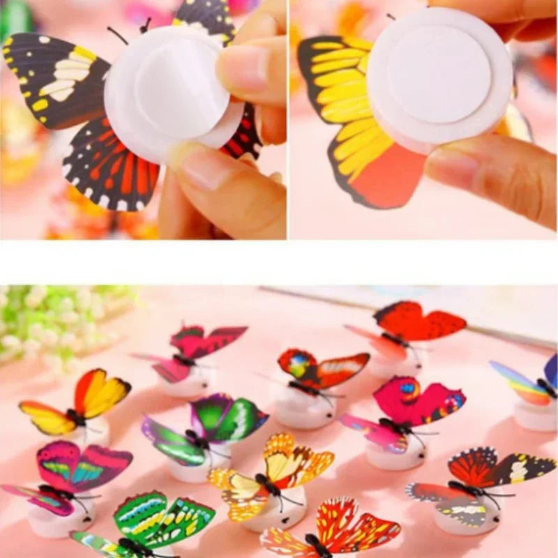 ButterGlow™ 3D LED Butterfly Night Light Stickers (10PCS) — Glow Wall & Garden Decoration