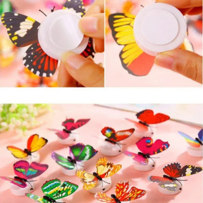 ButterGlow™ 3D LED Butterfly Night Light Stickers (10PCS) — Glow Wall & Garden Decoration