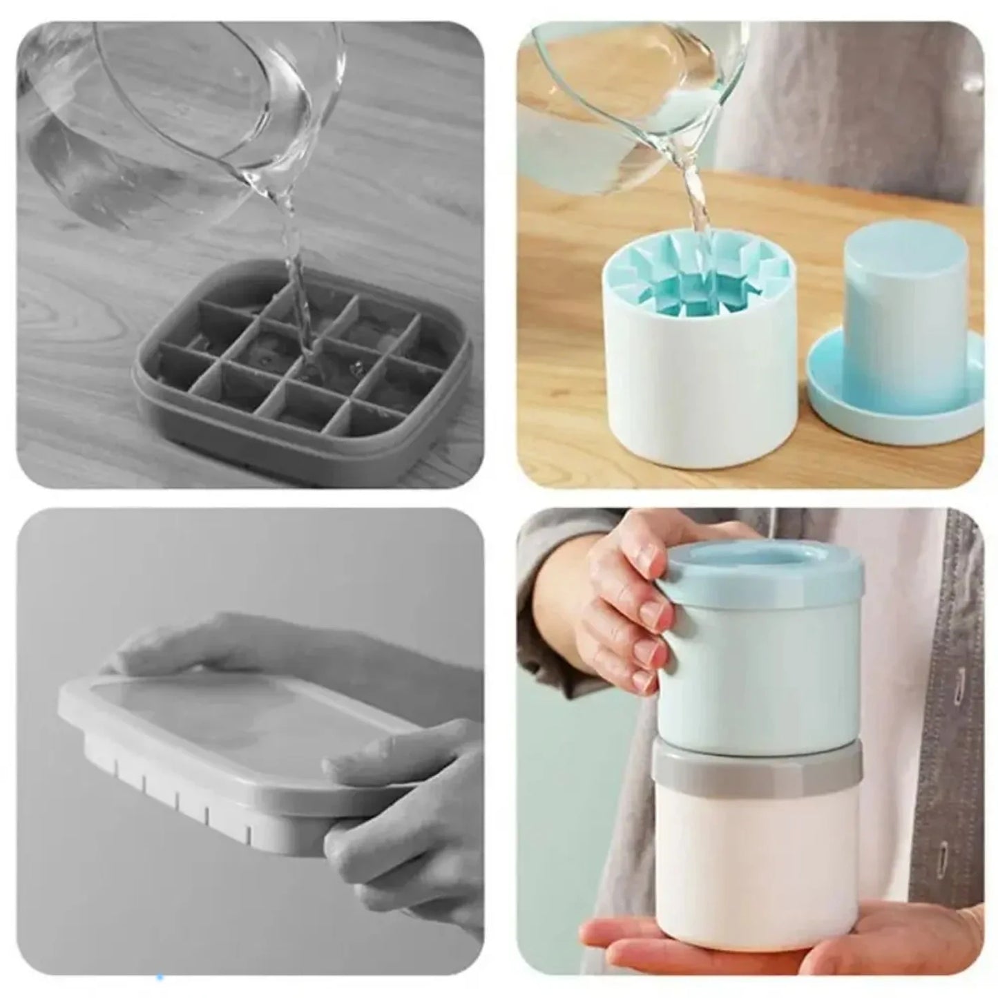 CylinFreeze Mini Silicone Ice Maker – Food Grade Cylindrical Ice Mold for Drinks, Cocktails & Whiskey