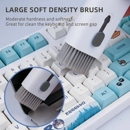 7 in 1 Computer Keyboard Cleaner Brush Kit Earphone Cleaning Pen For Headset Keyboard Cleaning Tools Cleaner Keycap Puller Kit