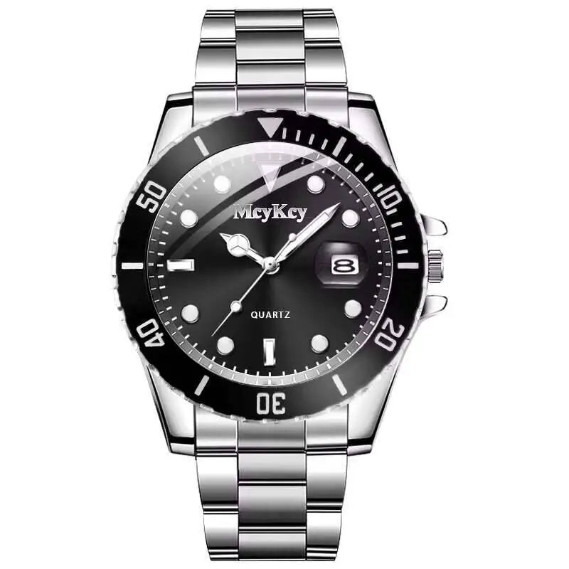 TitanLux™ Men’s Business Quartz Watch – Luxury Large Dial Calendar Watch