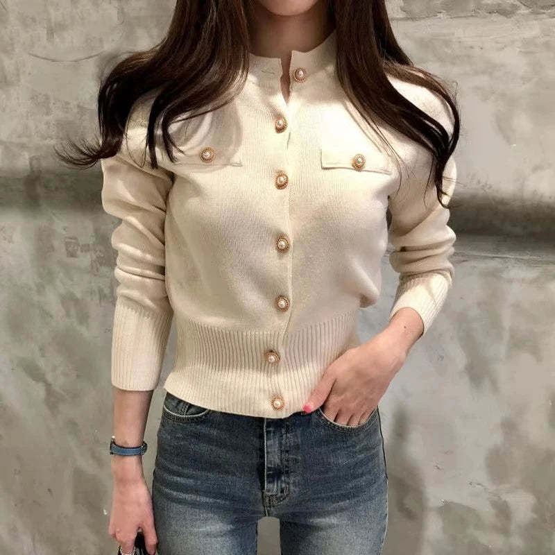 Linh Slim Fit Knitted Cardigan — Autumn/Winter Chic Office Style