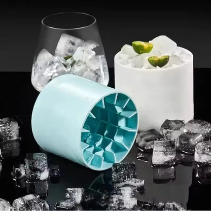 CylinFreeze Mini Silicone Ice Maker – Food Grade Cylindrical Ice Mold for Drinks, Cocktails & Whiskey