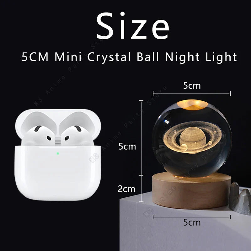 CosmoGlow™ 3D Crystal Ball Night Light — LED Galaxy Lamp for Kids & Bedroom Décor