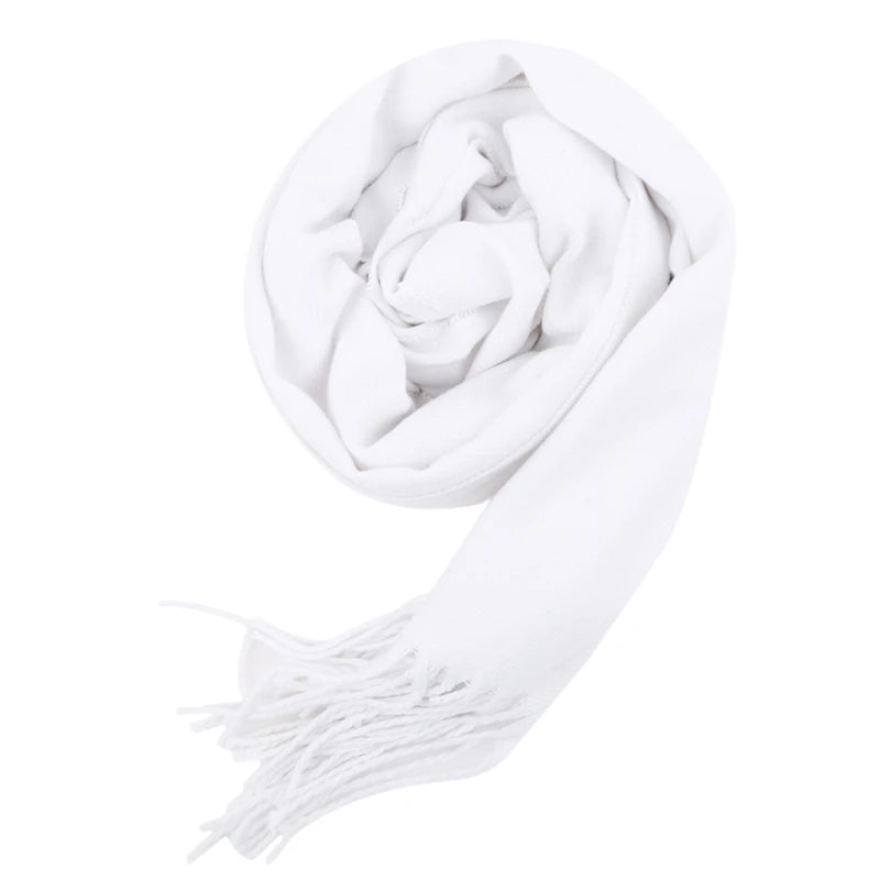 Luxury Cashmere Winter Scarf – Soft Warm Long Tassel Shawl for Women & Men