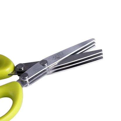 Multi-Layer Stainless Steel Kitchen Scissors – 3/5 Blade Herb & Vegetable Cutter