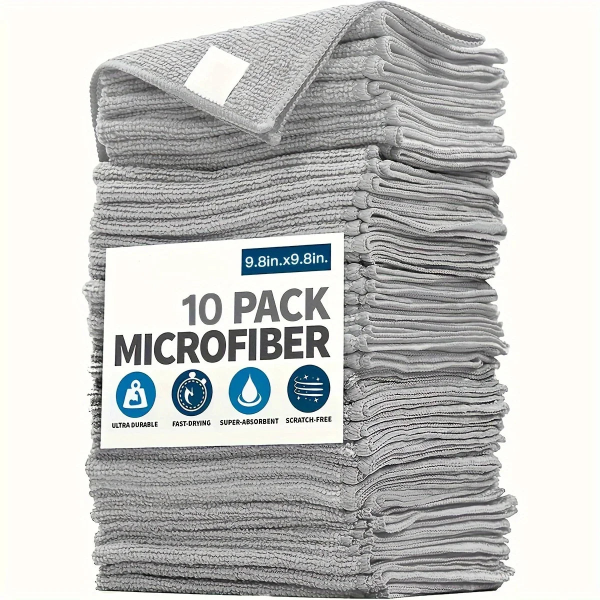 Microfiber Kitchen Towels Set – Ultra-Fine Absorbent Cleaning Cloths for Dishes & Surfaces (5/10/20 PCS)