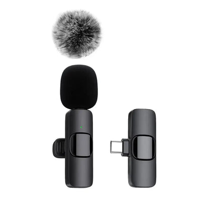 ClearWave™ Wireless Lavalier Microphone – Mini Clip-On Mic for iPhone, Android & Laptop (Plug & Play)