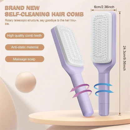 Self Cleaning Hairbrush
