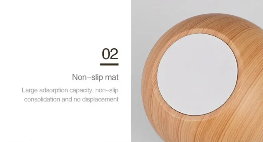 AromaMist™ USB Ultrasonic Cool Mist Essential Oil Humidifier — Mini Wood Grain Aroma Diffuser