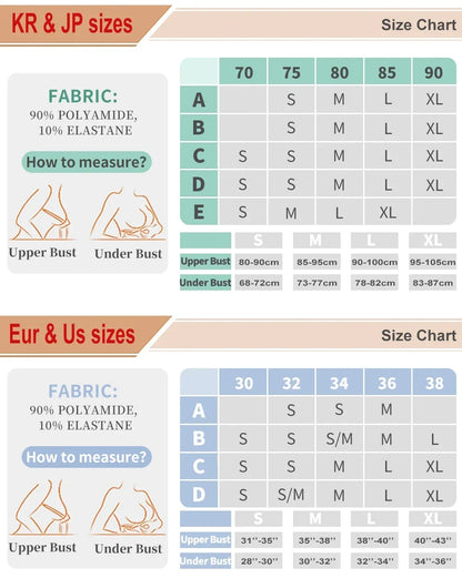 Women's Strapless No Padding Seamless Front Button Bra Comfortable Smooth Underwear