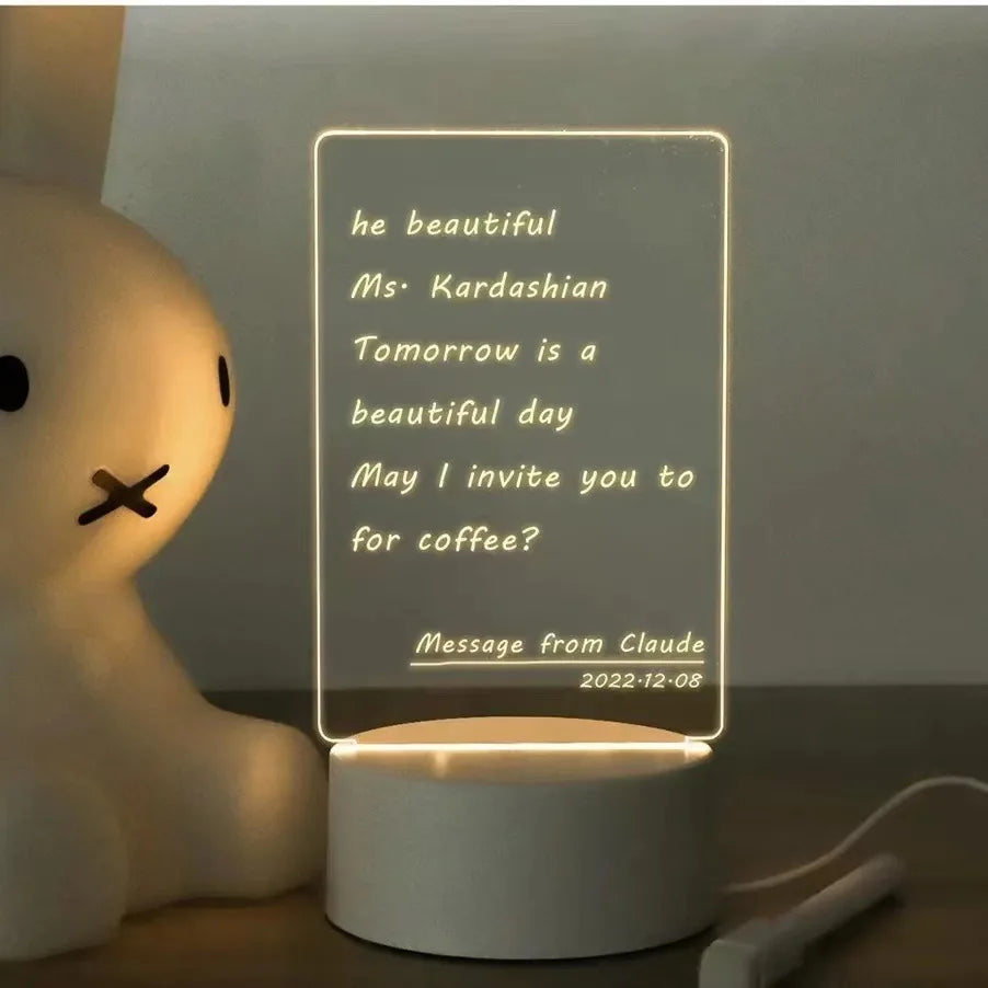 GlowSketch™ Erasable USB Drawing Board & LED Night Light — Creative Lamp for Children’s Bedrooms