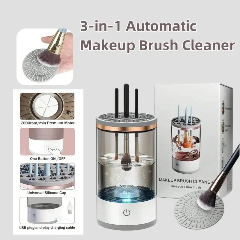 USB Portable Electric Makeup Brush Cleaner — Quick & Easy Brush Cleaning Machine