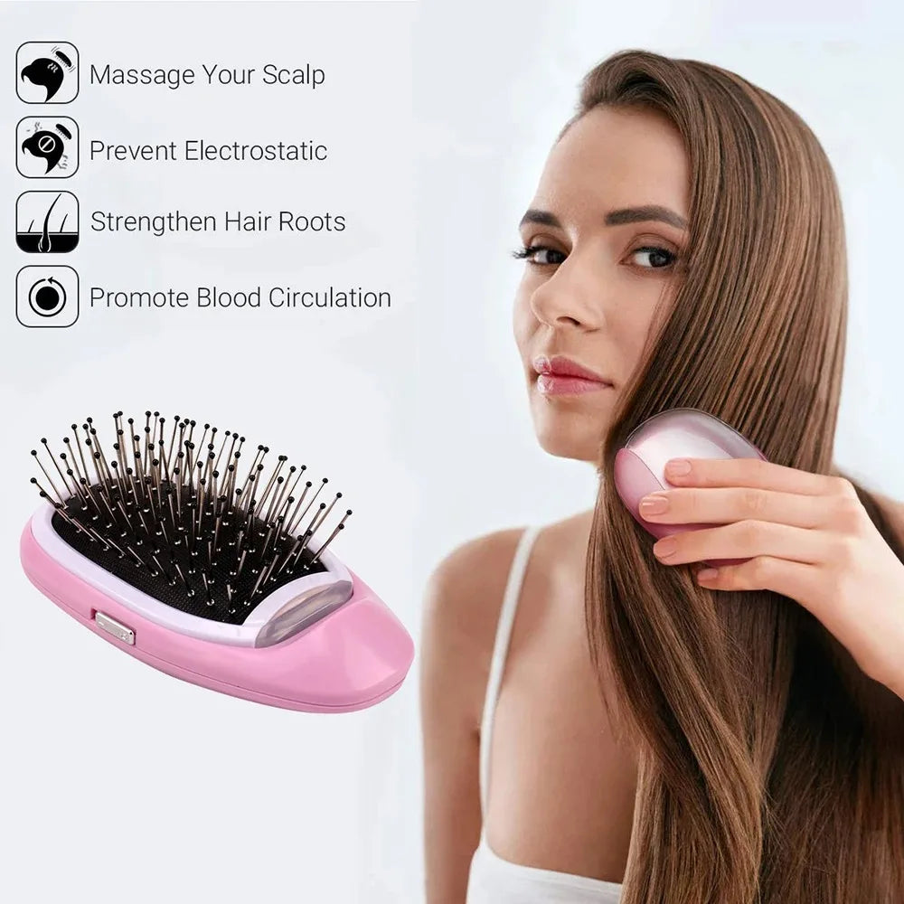 ZenGlow™ Ionic Relaxation Hairbrush — Anti-Static Scalp Massage & Gentle Detangling