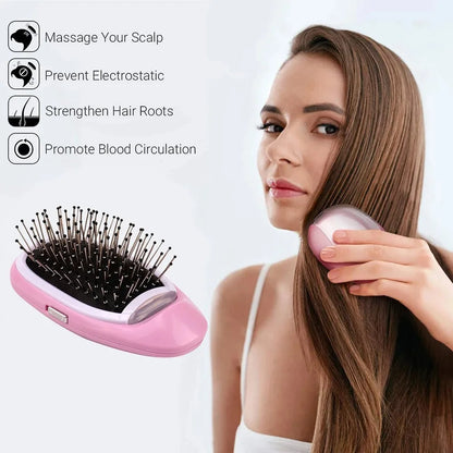 ZenGlow™ Ionic Relaxation Hairbrush — Anti-Static Scalp Massage & Gentle Detangling