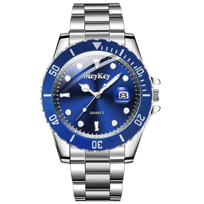 TitanLux™ Men’s Business Quartz Watch – Luxury Large Dial Calendar Watch