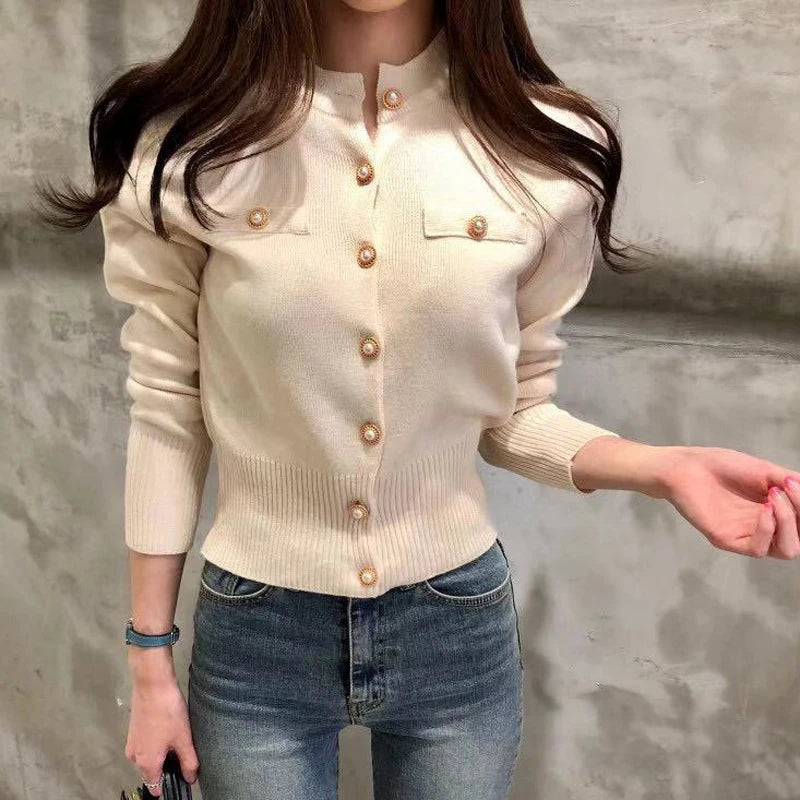 Linh Slim Fit Knitted Cardigan — Autumn/Winter Chic Office Style