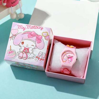 KawaiiTime™ Cinnamoroll & Kuromi Quartz Watch — Adorable Anime Gift for Girls