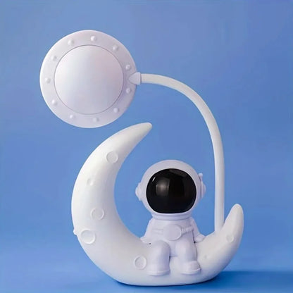 Creative Moon Astronaut Nightlight - LED Desk Lamp for Bedroom Decor