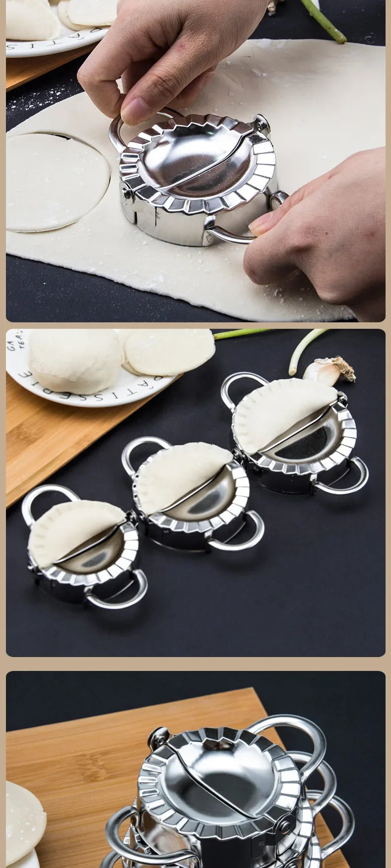 Stainless Steel Dumpling Maker – Ravioli & Pastry Press Mold for Dumplings, Pies & Wrappers