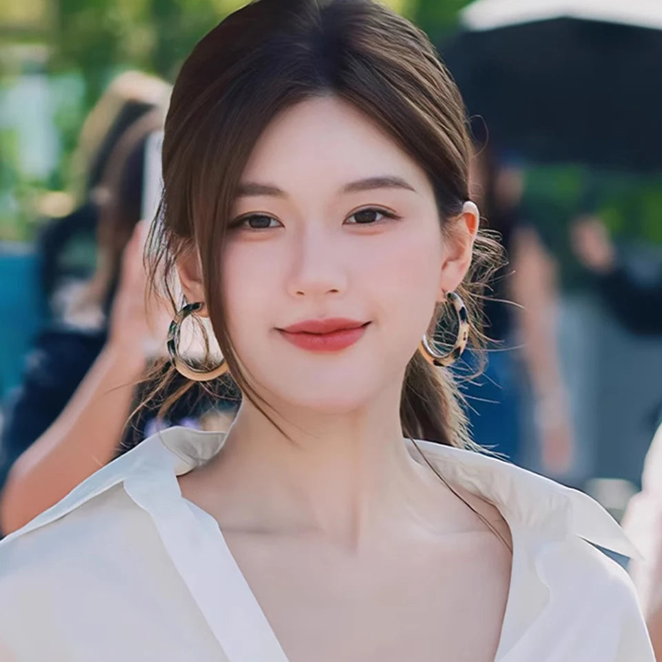 AquaTouch™ Leopard Print Big Hoop Earrings