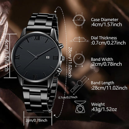 Lorenzo Business Quartz Watch &amp; Jewelry Set